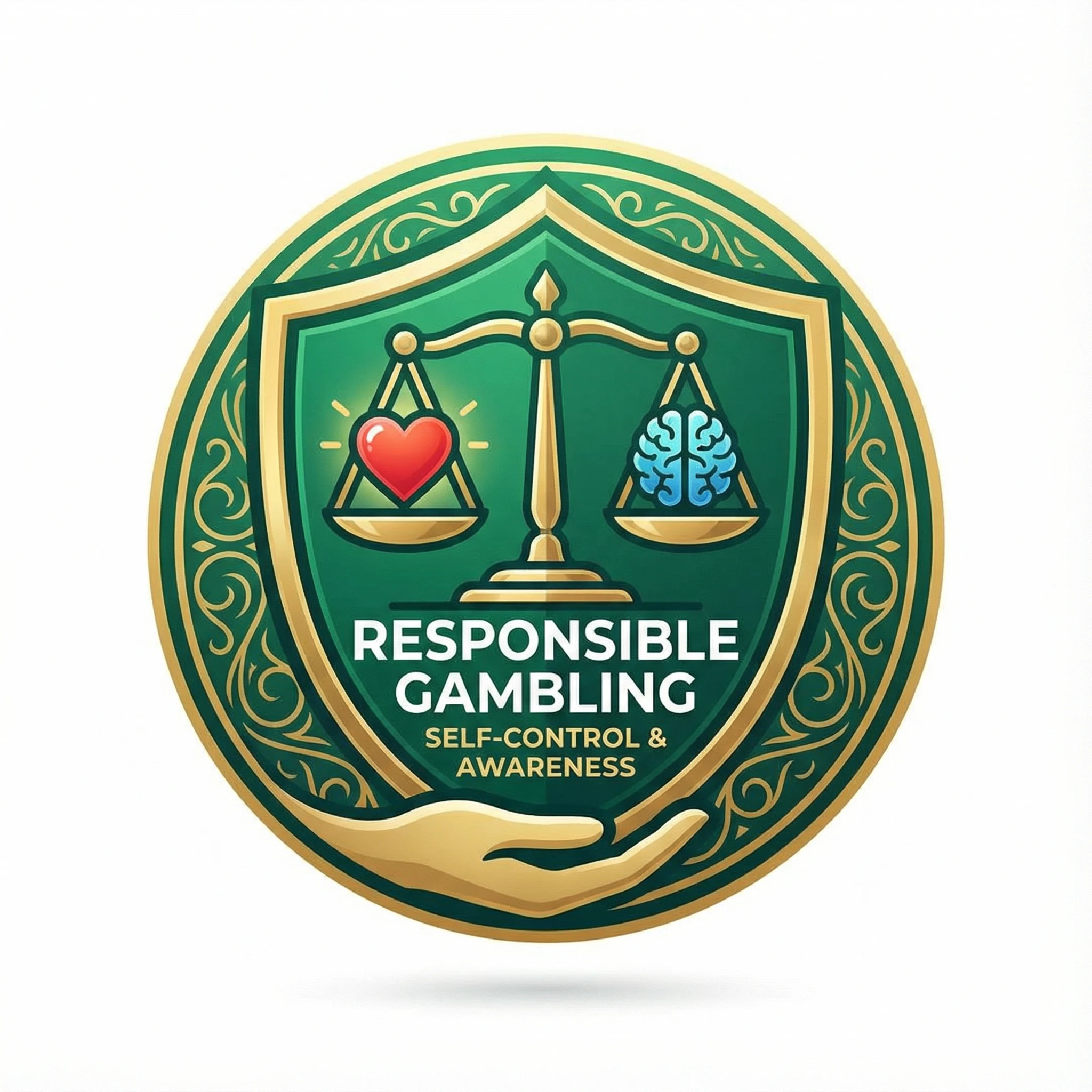 Icono de juego responsable con balanza de equilibrio