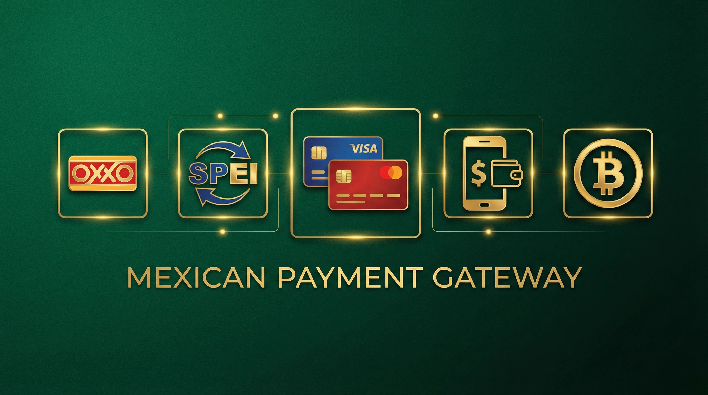 Métodos de pago disponibles en México: OXXO, SPEI, Visa, Mastercard, Bitcoin